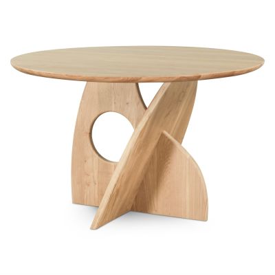 Calder 48" Round Dining Table in Natural Oak