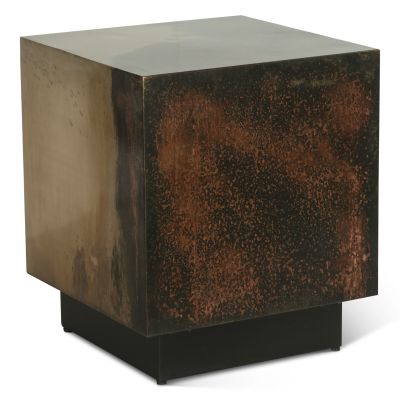 Moab 20" Side Table in Oxidized Copper
