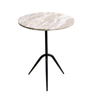 Sperre 18" Accent Table with Capri Beige Marble