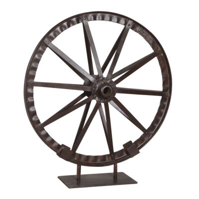 Rustic Iron Wheel Decor