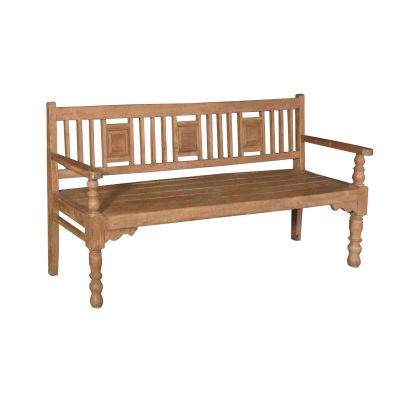 Wooden Bench In A Light Oak Color