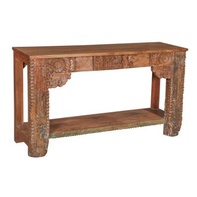 Distressed Wooden Console Table