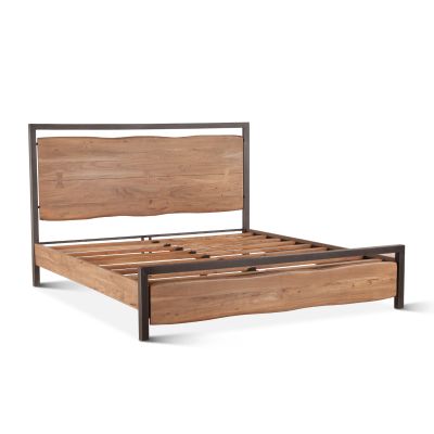 Aspen King Bed in Smoked Acacia