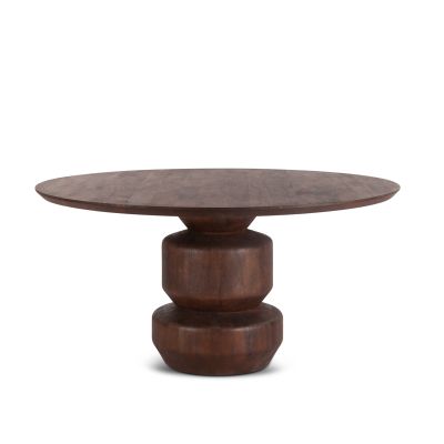 Cambridge 60" Round Dining Table in Walnut Mango Wood