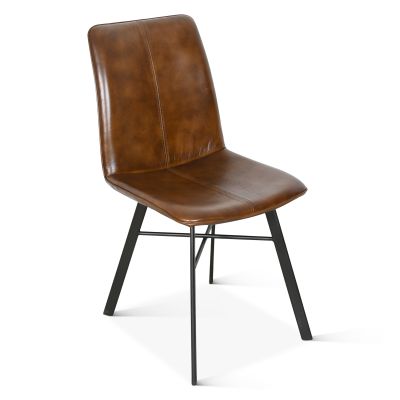 Essex Murphy 18" Dining Chair in Chestnut Leather