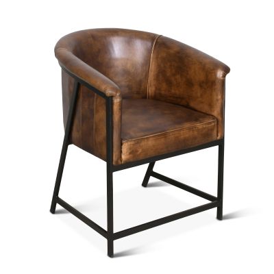 Essex Polo Armchair in Antique Whiskey Leather