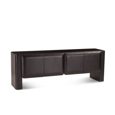 Helsinki 63" Plasma Cabinet in Matte Black Mango Wood