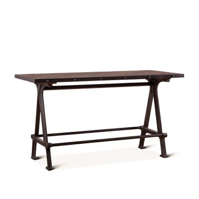 Industrial Teak 66" Gathering Table in Natural Reclaimed Wood