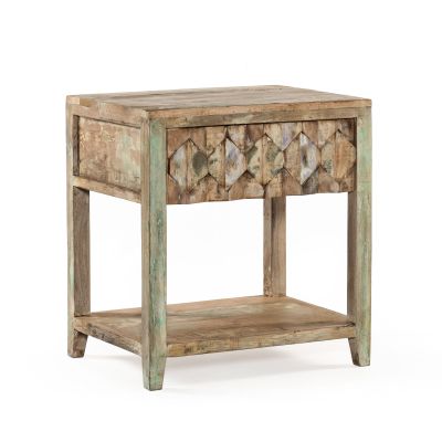 Ibiza 24" Nightstand in Vintage Teal Reclaimed Wood