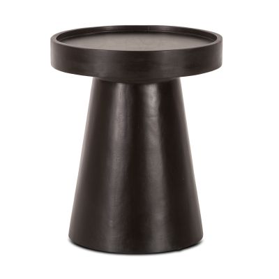 Jaipur 16" Round Accent Table in Black