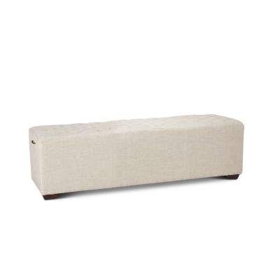 D'Orsay 59" Upholstered Bench in Beige Linen