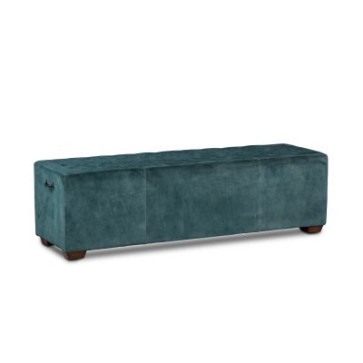 D'Orsay 59" Upholstered Bench in Green Velvet