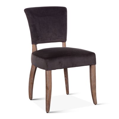 Mindy 21" Dining Chair in Asphalt Velvet with Napoleon Legs