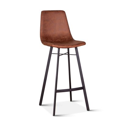 Sam 18" Bar Chair in Trapper Brown Microfiber