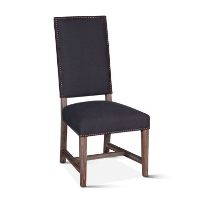 Darcy 21" Upholstered Dining Chair in Dark Gray Linen