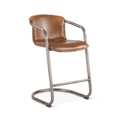 Portofino 22" Counter Chair in Berham Chestnut Top Grain Leather