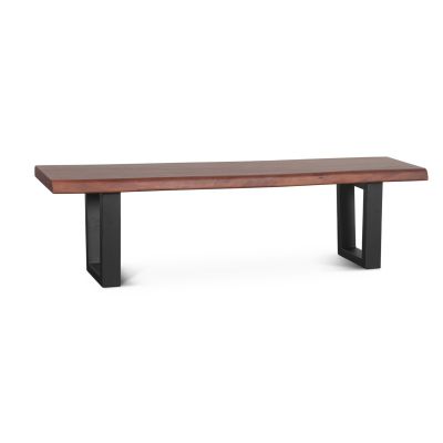 Reed 68" Bench in Light Sequoia with Gunmetal Legs