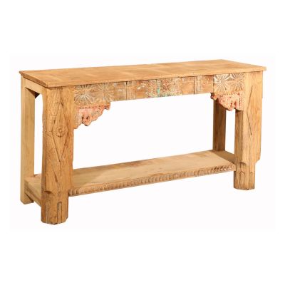 Wooden Console Table In Light Colored Wood