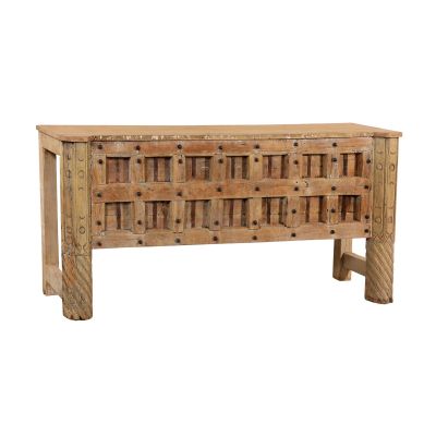 Wooden Console With Sprialing Front Feet