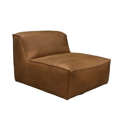 Maison Blayne Armless Chair in Charme Mocha Leather