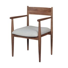 Bijou 22" Upholstered Dining Chair in Natural Brown