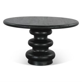 Bilboa 52" Round Dining Table in Black