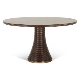 Bijou 54" Round Dining Table in Dark Sienna