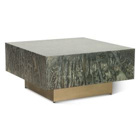 Mojave 35" Coffee Table in Desert Patina with Brass Base