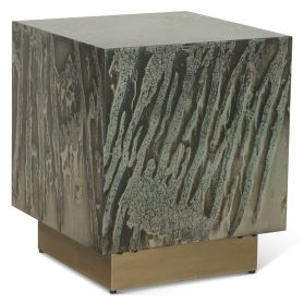 Mojave 20" Side Table in Desert Patina with Brass Base