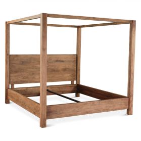 Sedona Canopy Queen Bed in Brushed Acacia