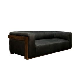 Maison Harper Sofa in Charme Black Leather