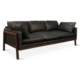 Maison Norah Sofa in Charme Black Leather