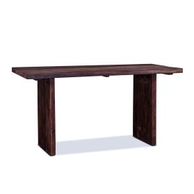 Barnwood Slabs 72" Reclaimed Wood Gathering Table in Jacobean Brown