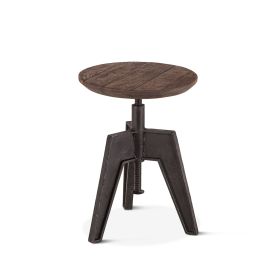 Carnegie 15" Adjustable Stool in Bandsaw Teak