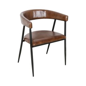 Essex Halstead 23" Dining Chair in Chestnut Leather