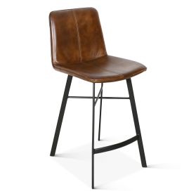 Essex Murphy 18" Counter Chair in Chestnut Leather