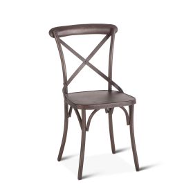 Hobbs 16" Metal Dining Chair Gunmetal Gray