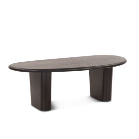 Helsinki 54" Coffee Table in Matte Black Mango Wood