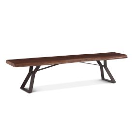 London Loft 90" Bench in Walnut