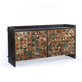 Rio 62" Four Door Sideboard in Carved Multi Color Teakwood