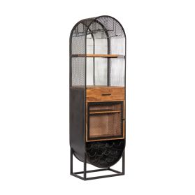 Roswell 23" Bar Cabinet in Natural Mango Wood and Iron