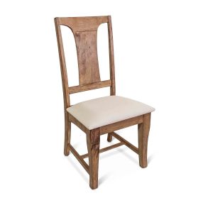 San Rafael 18" Upholstered Dining Chair in Antique Oak