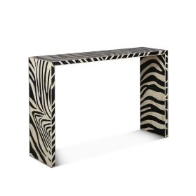 Taara 54" Console Table with Zebra Pattern Inlay