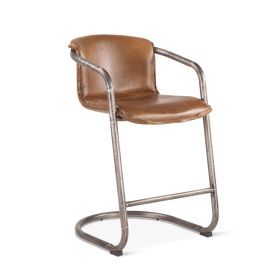 Portofino 22" Counter Chair in Berham Chestnut Top Grain Leather