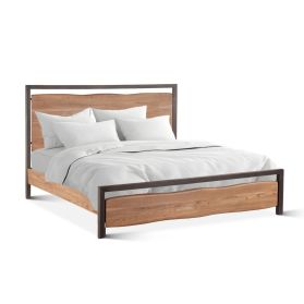 Aspen Queen Bed in Smoked Acacia