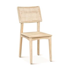 Casablanca 18" Dining Chair in Natural White