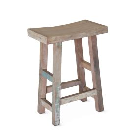 Ibiza 19" Counter Chair in Vintage Teal Reclaimed Wood