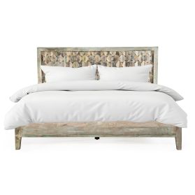Ibiza King Bed in Vintage Teal Reclaimed Wood