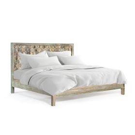 Ibiza Queen Bed in Vintage Teal Reclaimed Wood
