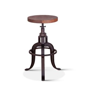 Organic Forge 14" Adjustable Stool in Raw Walnut